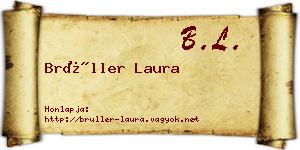 Brüller Laura névjegykártya